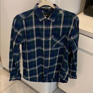 Stapleford green and blue flannel single pocket